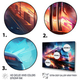 Abstract Train Luminous Journeys - Train Canvas Wall Art