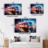 Abstract Train Luminous Journeys - Train Canvas Wall Art