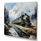 Train Majestic Passage Pointillism I - Train Canvas Wall Art