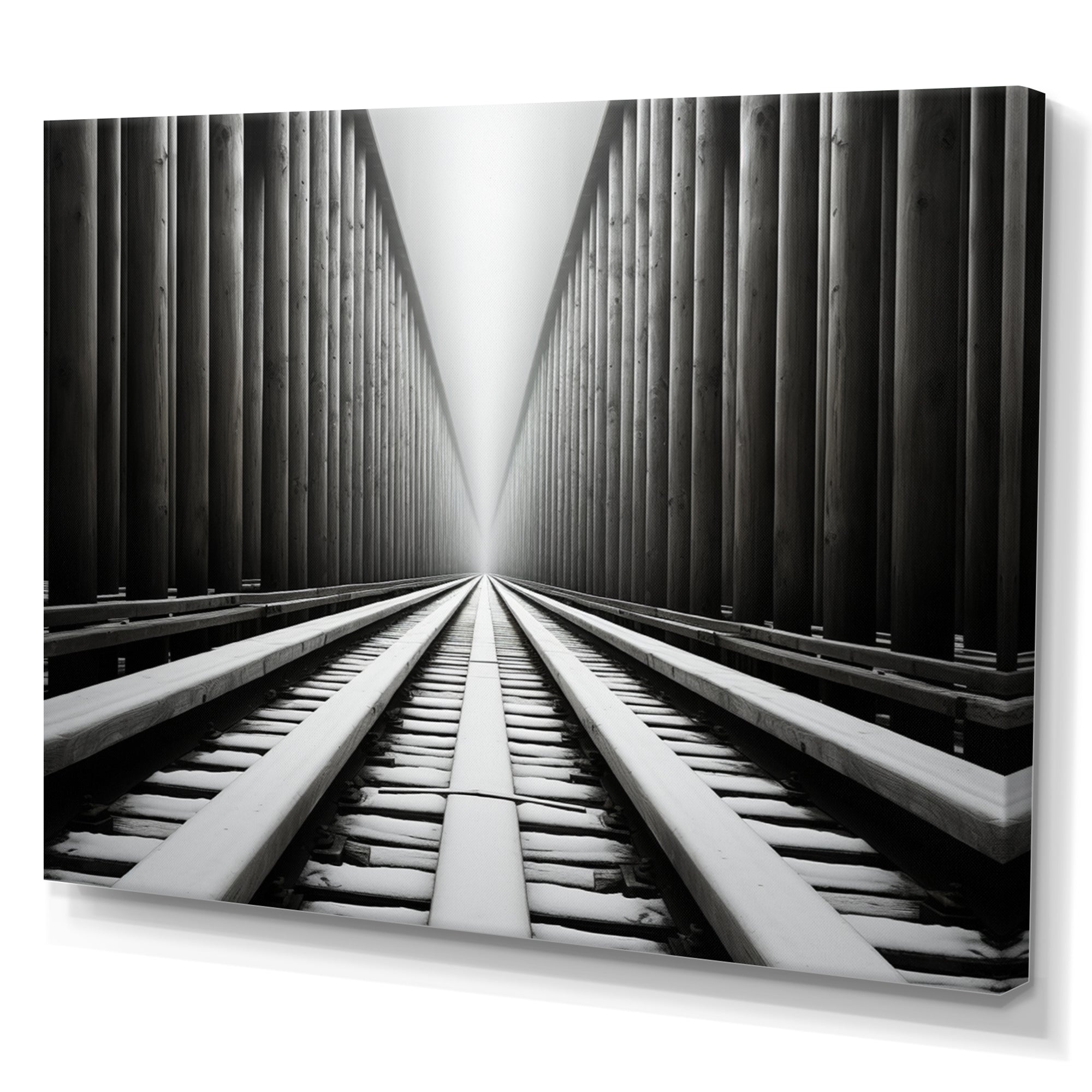 Train Minimalist Tracks I - Train Canvas Wall Art