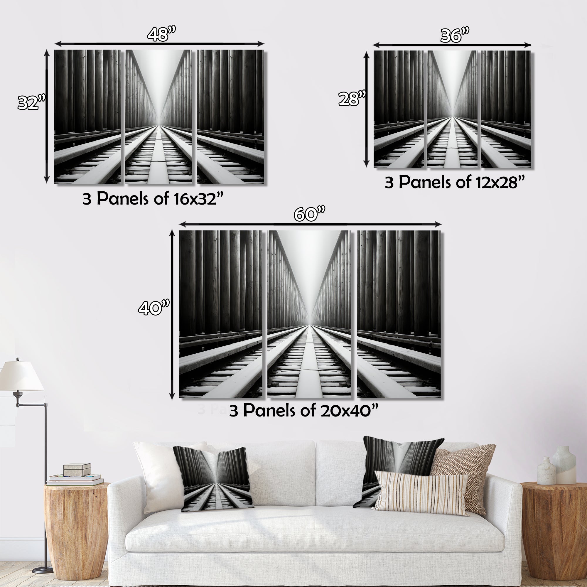 Train Minimalist Tracks I - Train Canvas Wall Art