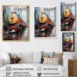 Yellow Red Train Tracks - Train Canvas Wall Art