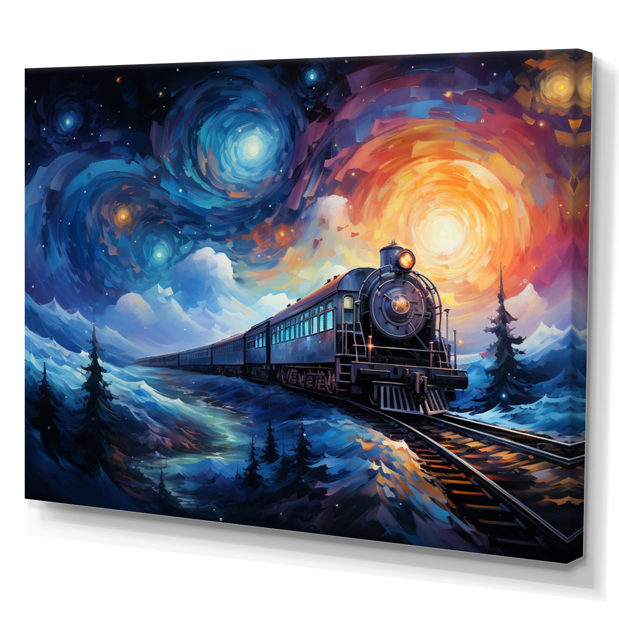 Abstract Train Rails By Vincent - Train Canvas Wall Art