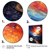 Orange Tree Aerial Dance Pointillism I - Train Canvas Wall Art