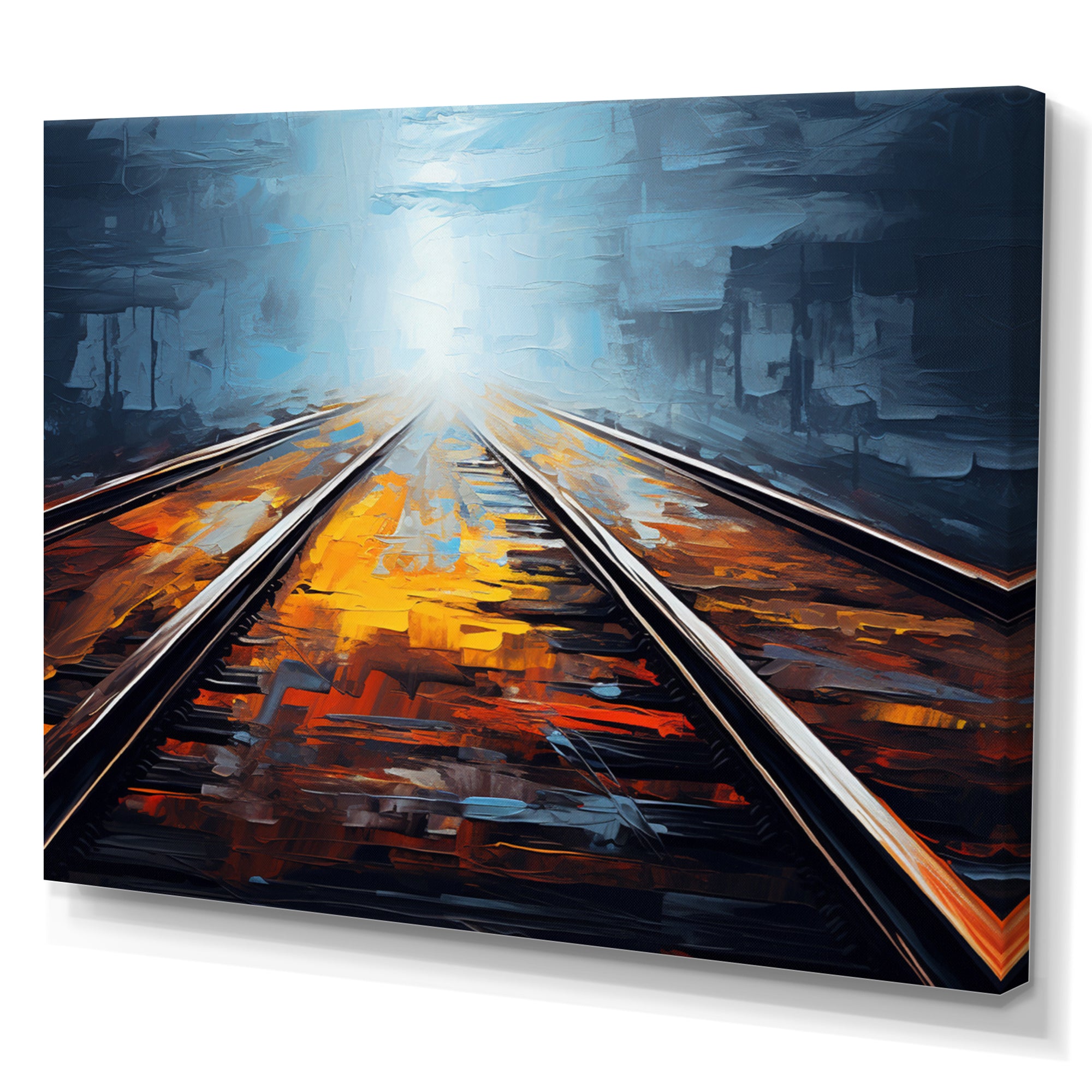 Train Serene Railways Track - Train Canvas Wall Art