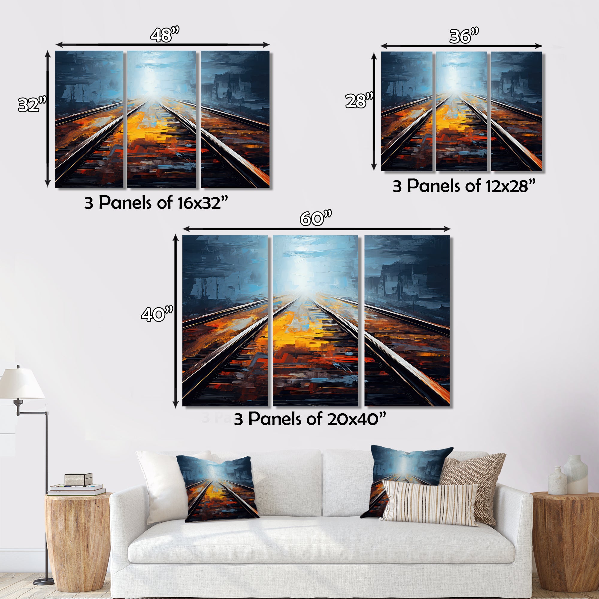 Train Serene Railways Track - Train Canvas Wall Art
