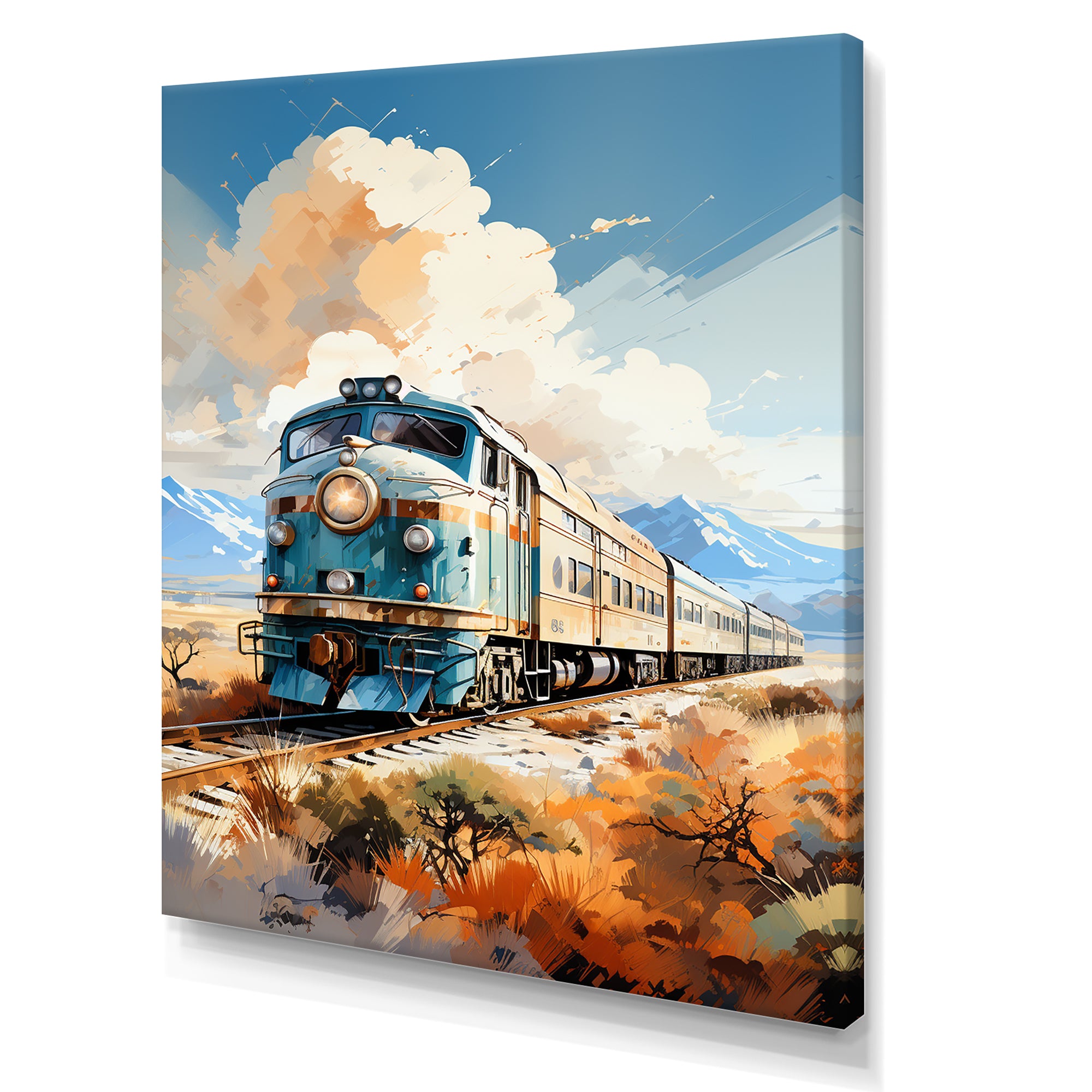 Abstract Train Sublime Landscapes I - Train Canvas Wall Art