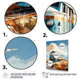 Abstract Train Sublime Landscapes I - Train Canvas Wall Art