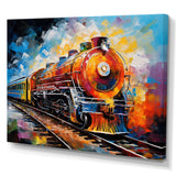 Abstract Train Synesthetic Symphonies - Train Canvas Wall Art