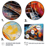 Abstract Train Synesthetic Symphonies - Train Canvas Wall Art