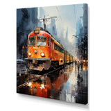 Orange Train Journey I - Train Canvas Wall Art