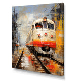 White Red Train Journey - Train Canvas Wall Art