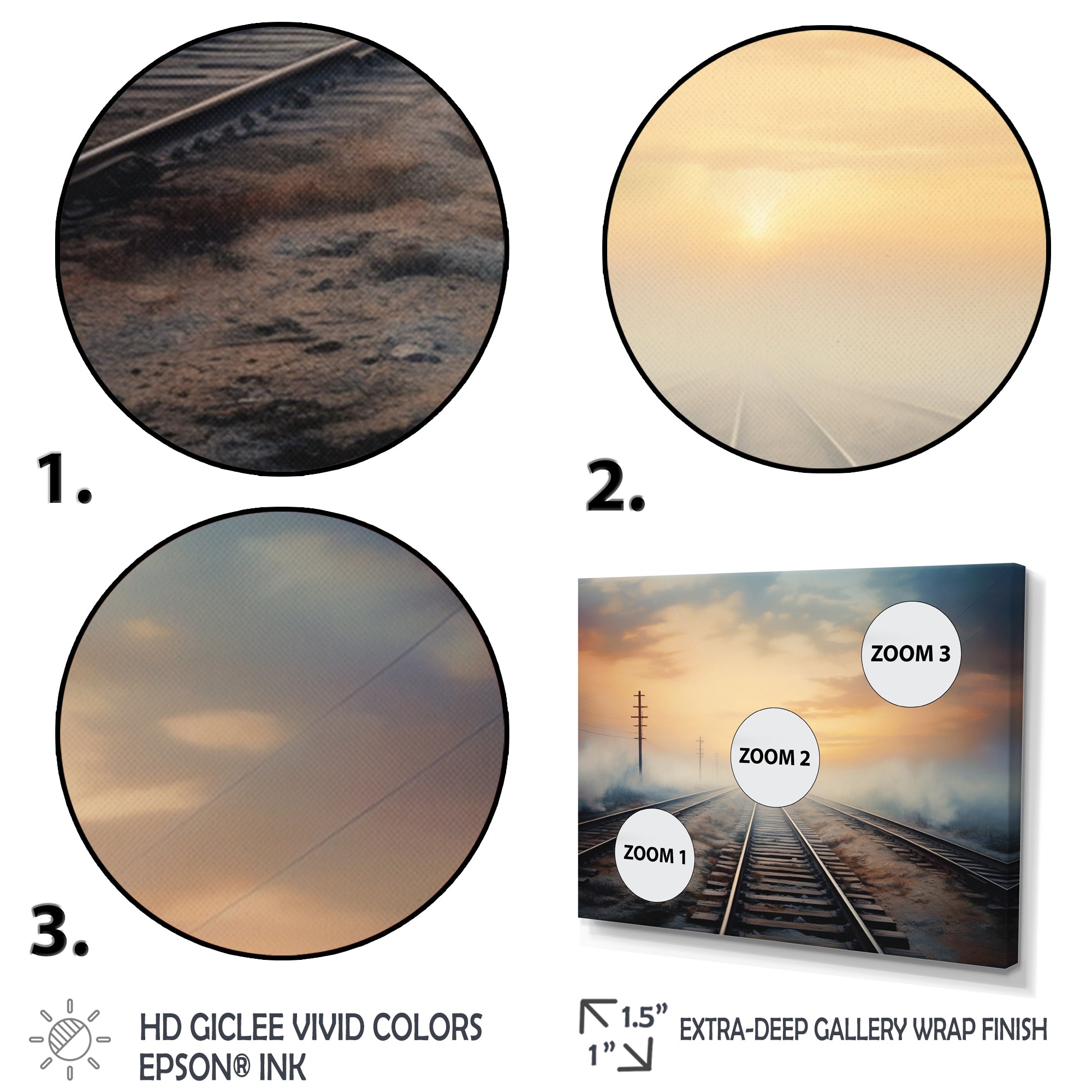 Train Transcendent Tracks - Train Canvas Wall Art