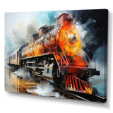 Abstract Train Translucent Rhythms I - Train Canvas Wall Art