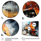 Abstract Train Translucent Rhythms I - Train Canvas Wall Art