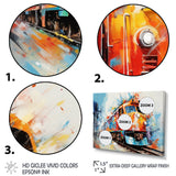 Abstract Train Vibrant Rails - Train Canvas Wall Art