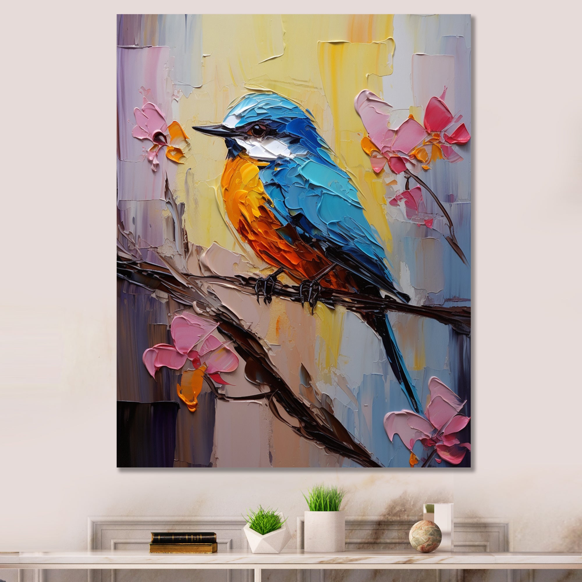 Bluebird Serenade Painting - Bird Wall Decor