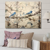 Bluebird Serenade Vintage Waterpainting - Blue Bird Wall Art