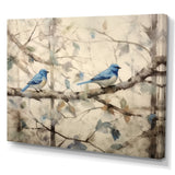Bluebird Serenade Vintage Waterpainting - Blue Bird Wall Art