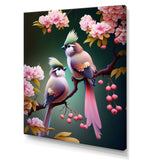 Pink Cardinal Birds On A Branch - Bird Bedroom Wall Art