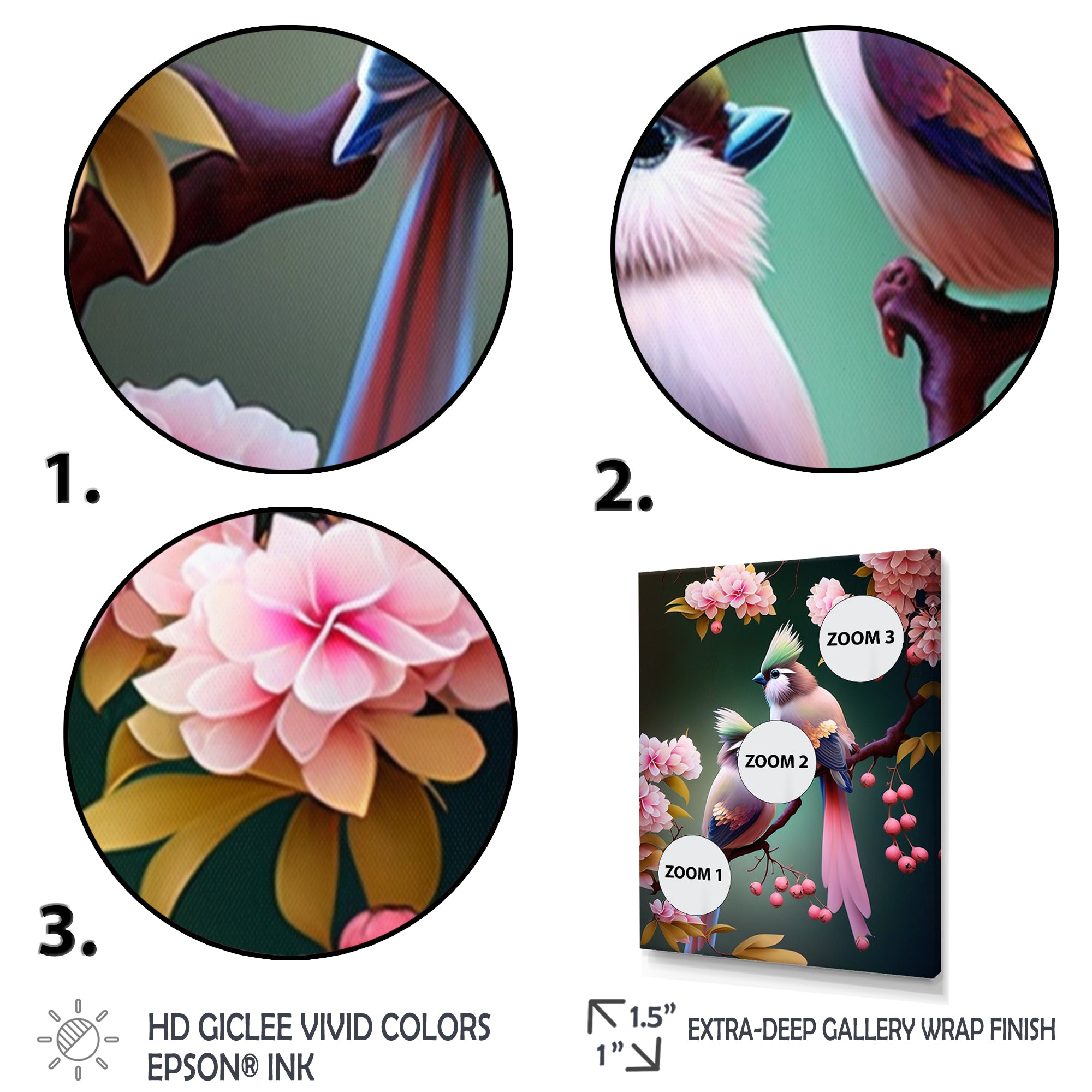 Pink Cardinal Birds On A Branch - Bird Bedroom Wall Art