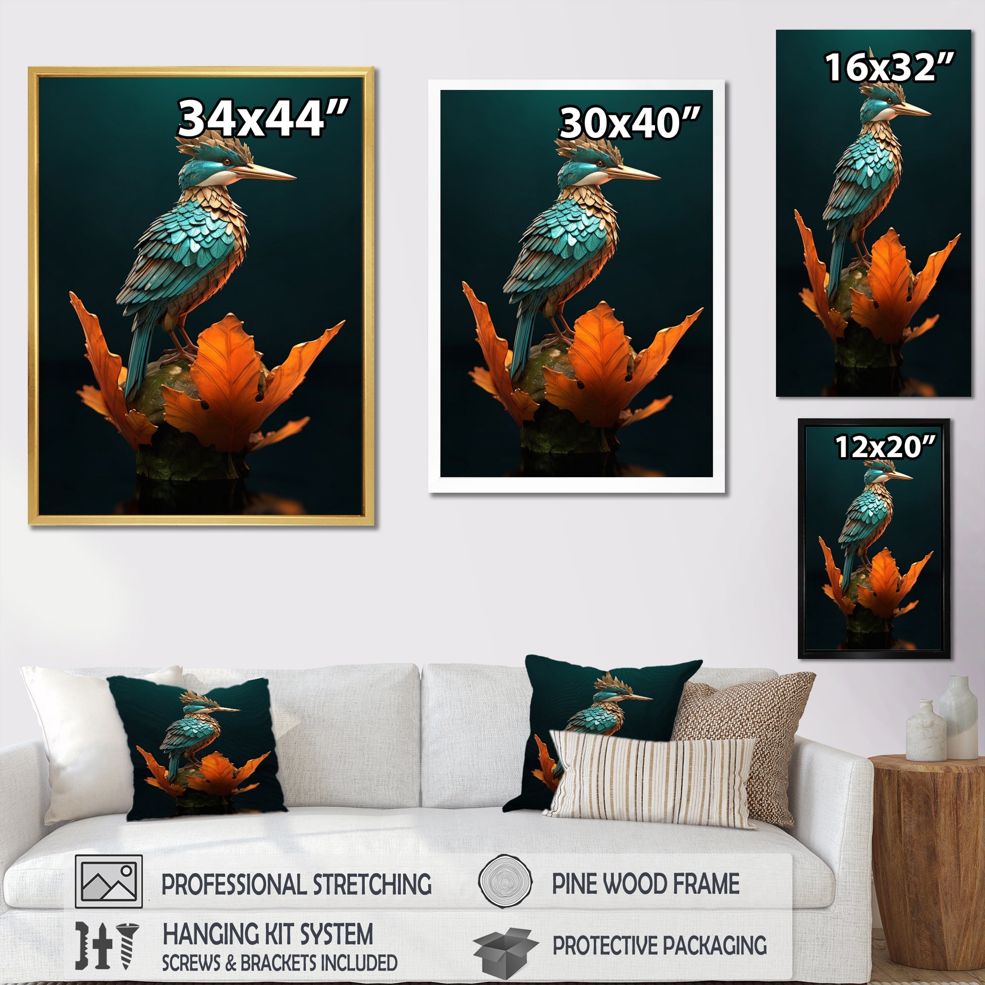 Blue Kingfisher Nature Photography - Bird Wall Decor