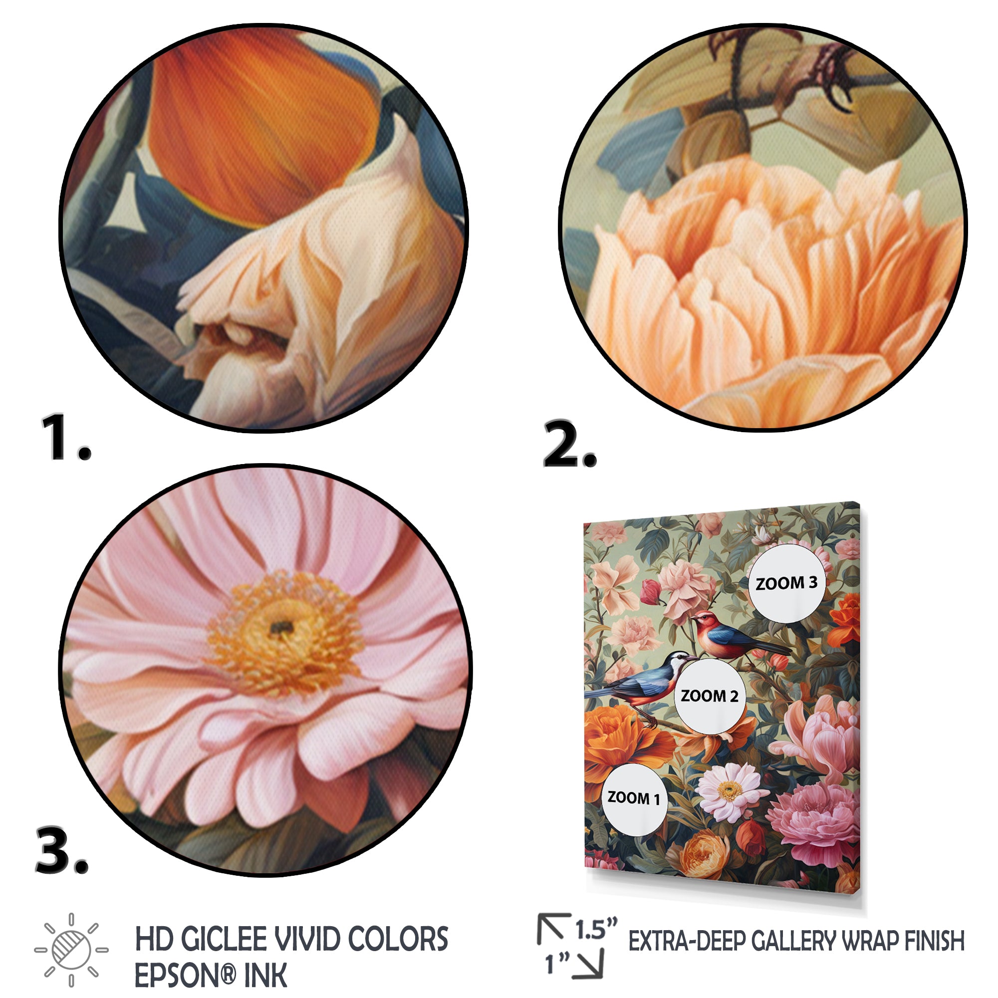 Tropical Birds In Paradise Flower field Painting - Bird Wall Art Prints