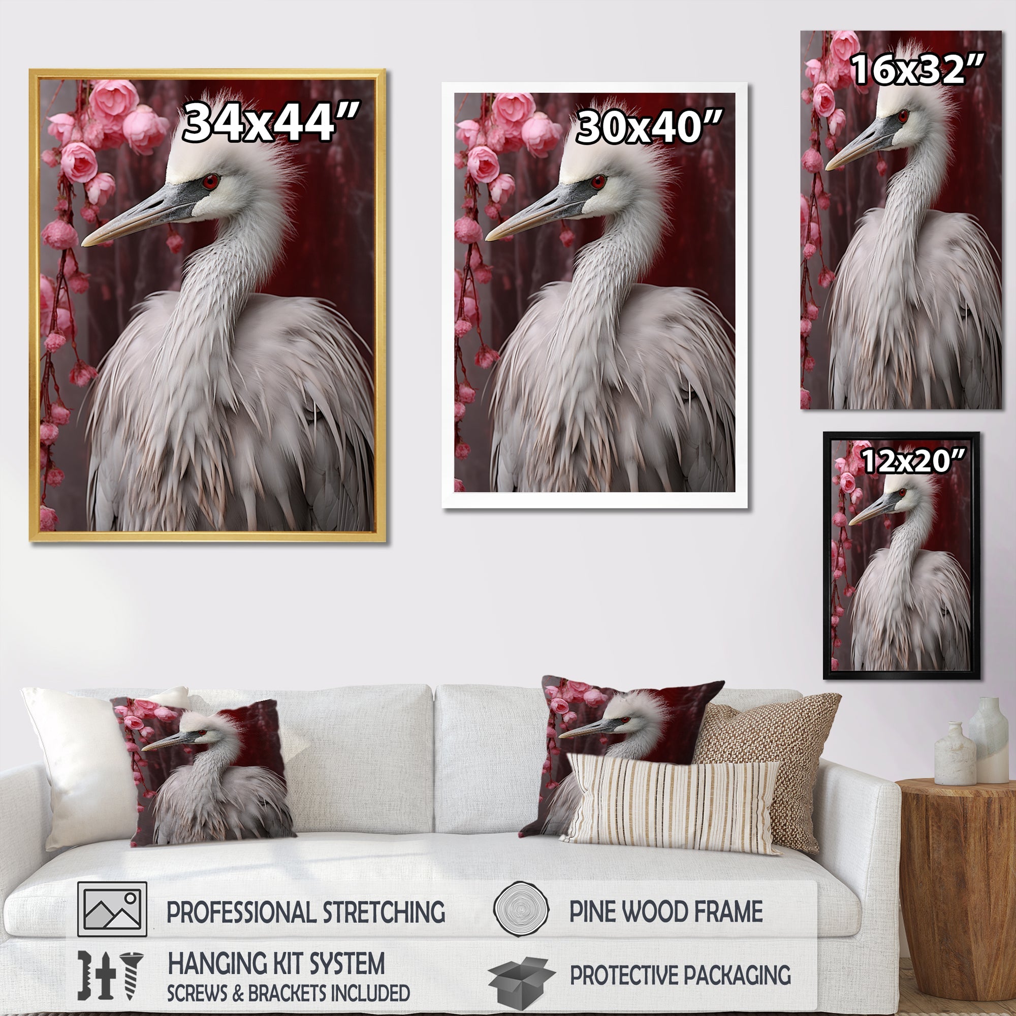 Majestic White Bird Nature Photography - Bird Living Room Wall Art