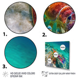 Red Lobster In Tropical Turquoise Water - Lobster Living Room Wall Art