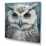 Portrait Of Magical Tribal White Owl - Owl Wall Art Prints
