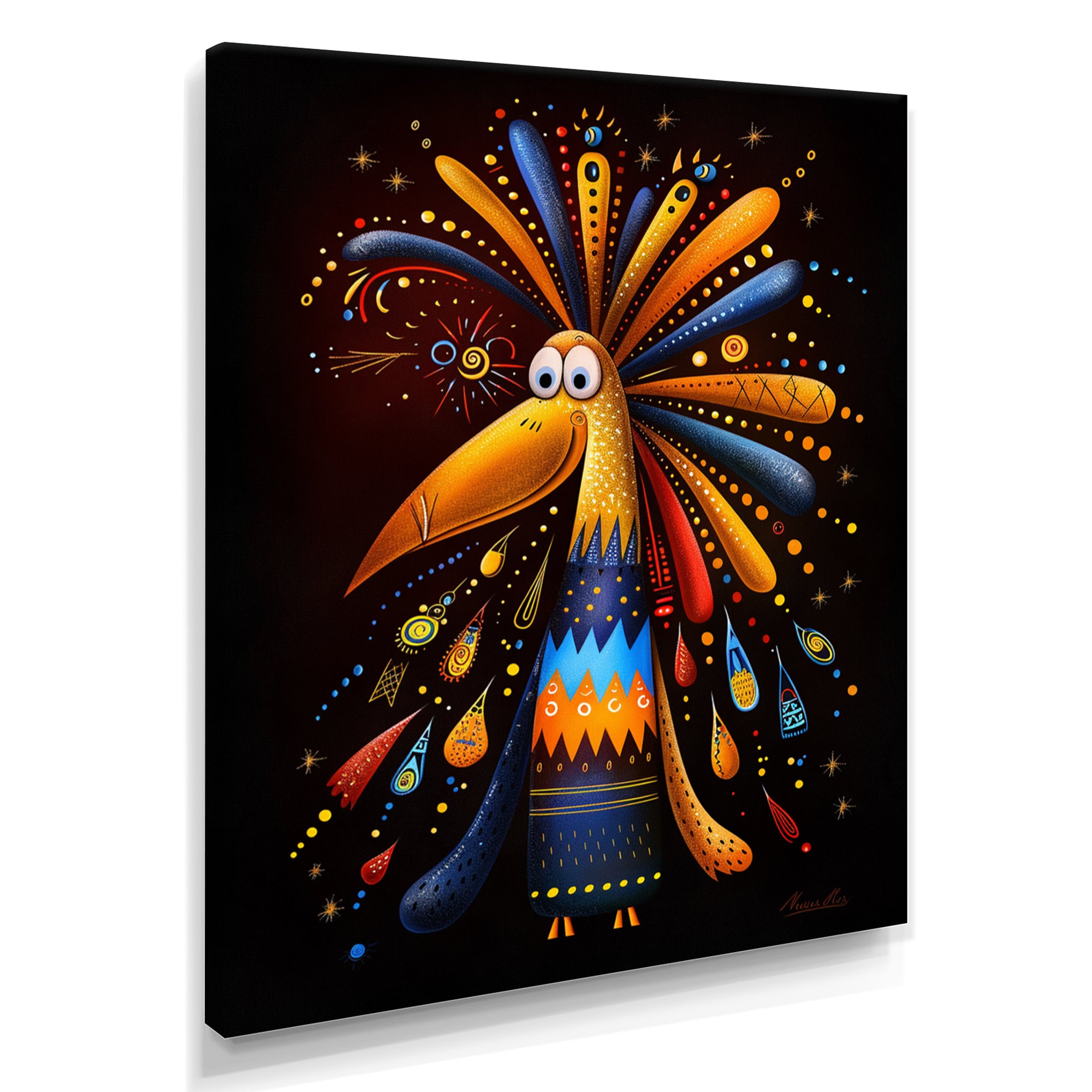 Friendly Colorful Paradise Bird - Bird Bedroom Wall Art