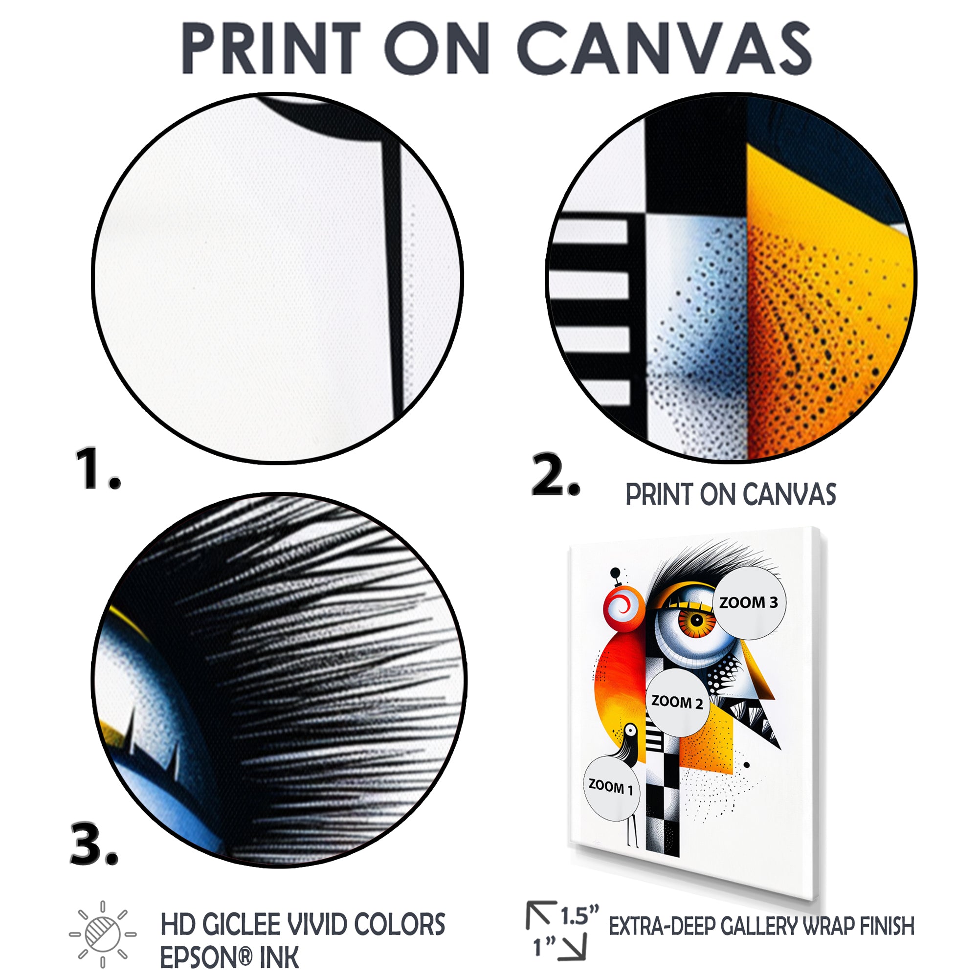 Strange Friendly Creature With Bird - Bird Canvas Wall Art