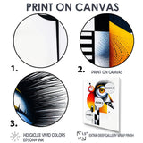 Strange Friendly Creature With Bird - Bird Canvas Wall Art