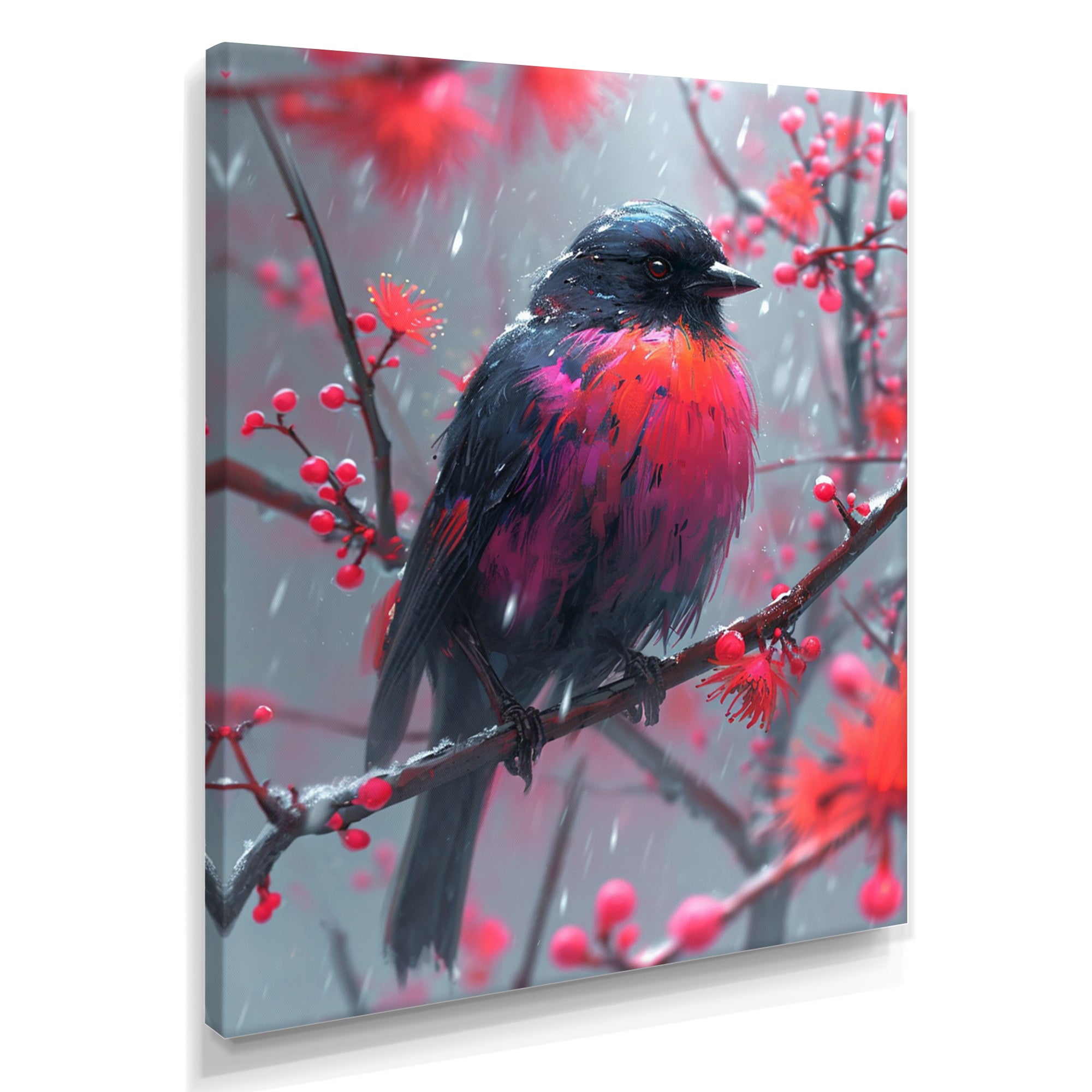 Cardinal Bird On Branch Christmas Wood - Bird Bedroom Wall Art