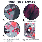 Cardinal Bird On Branch Christmas Wood - Bird Bedroom Wall Art