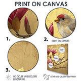 Finch Bird On Magnolia Tree - Bird Wall Decor