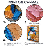 Blue Nightingale Bird On Branch - Multi-Color Bird Wall Art