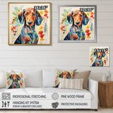Colorful Portrait Of Endearing Dachshund - Dog Dachshund Bedroom Wall Art