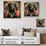 Glamorous Dachshund Portrait - Dog Dachshund Canvas Wall Art