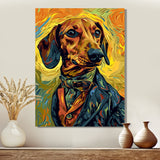 Stylish Dachshund In Elegant Suit - Dog Dachshund Wall Decor