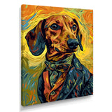 Stylish Dachshund In Elegant Suit - Dog Dachshund Wall Decor