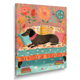 Dachshund Resting On The Couch Boho Interior - Dog Dachshund Wall Decor