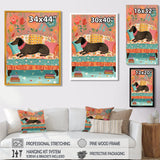 Dachshund Resting On The Couch Boho Interior - Dog Dachshund Wall Decor