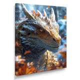 Majestic Dragon Fantasy Portrait - Dragons Home Decor Art