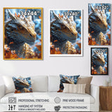 Majestic Dragon Fantasy Portrait - Dragons Home Decor Art