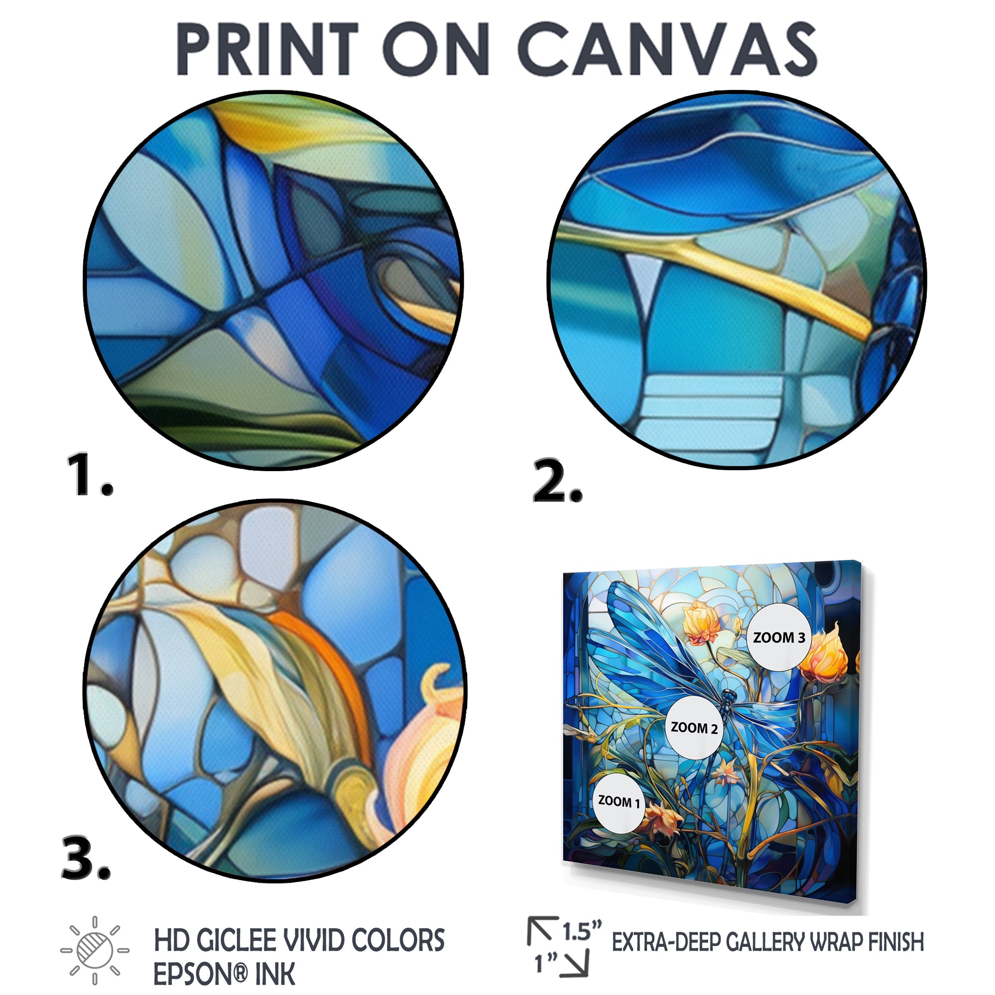 Blue Dragonfly Yellow Flowers - Dragonfly Bedroom Wall Art