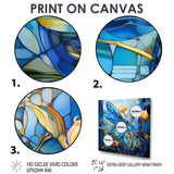 Blue Dragonfly Yellow Flowers - Dragonfly Bedroom Wall Art