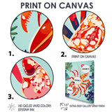 Deep Sea Lobster Retro Illustration - Lobster Large Canvas Wall Art