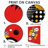 Retro Abstract Flamingo Graphic Geometrics - Flamingo Living Room Wall Art