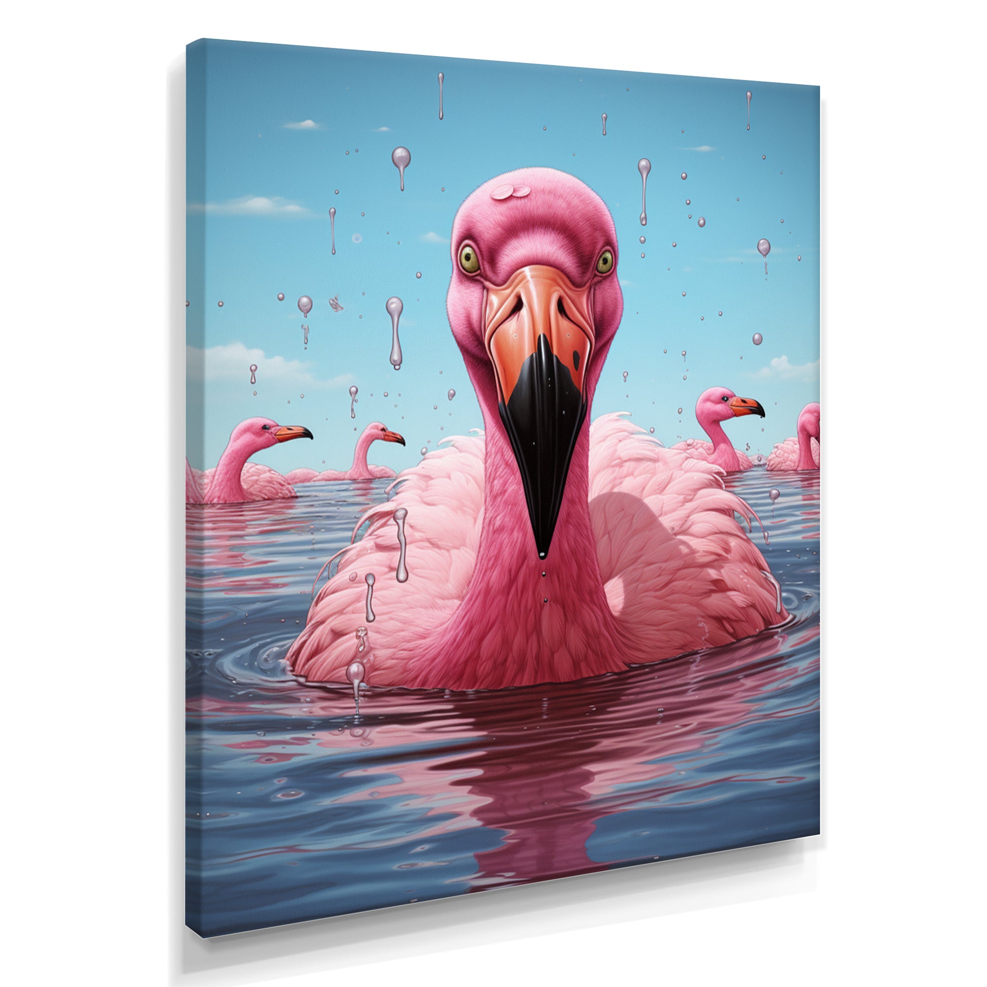 Pink Flamingo Family Celebration - Flamingo Wall Decor
